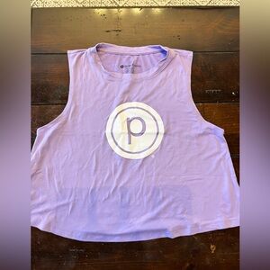 Pure Barre Lilac cropped muscle tank. Size Large.